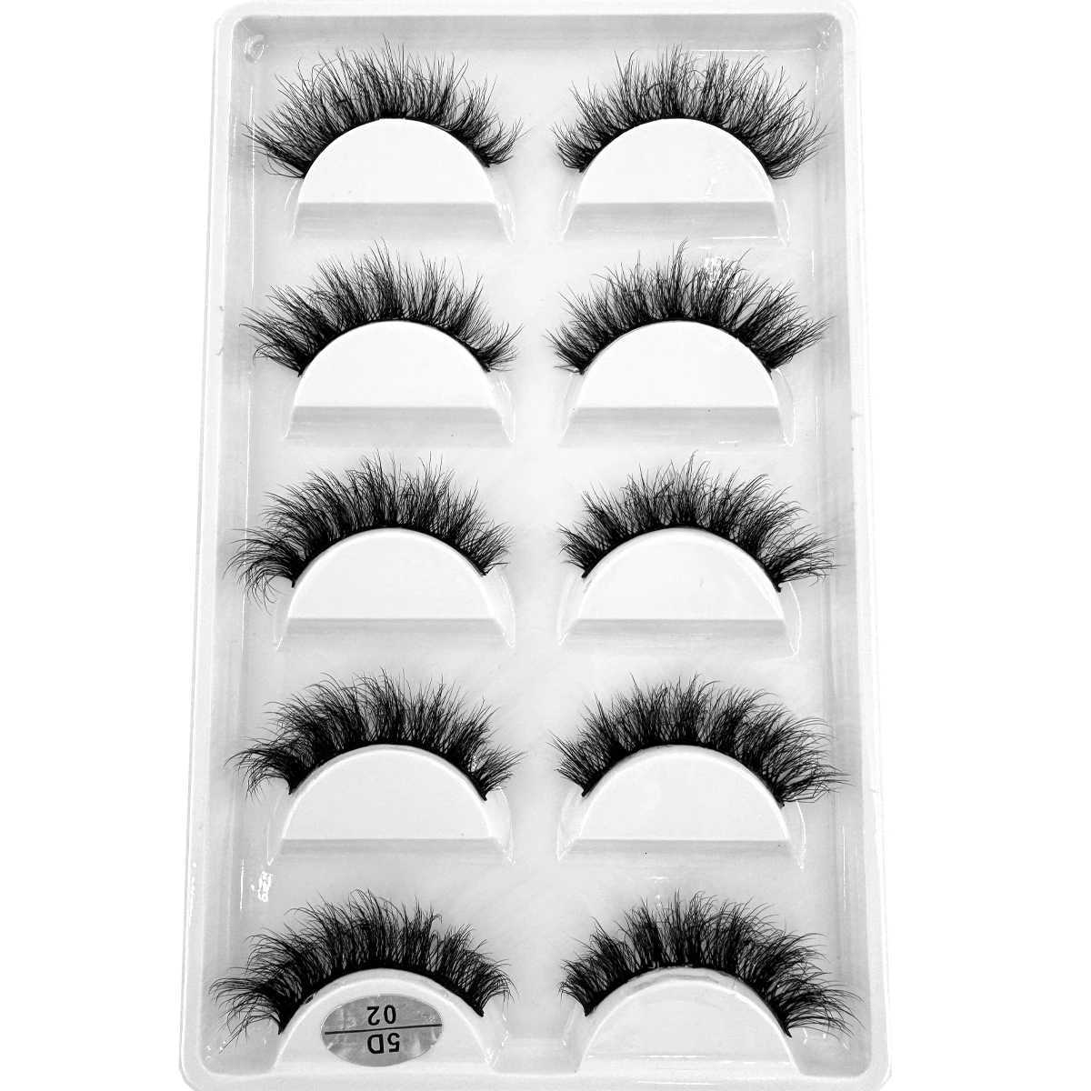 False Eyelashes 5 Pairs Natural Long False Eyelash Fake Lashes Long Makeup 3d Mink Lashes Extension Eyelash Reusable Mink Eyelashes for Beauty X2609