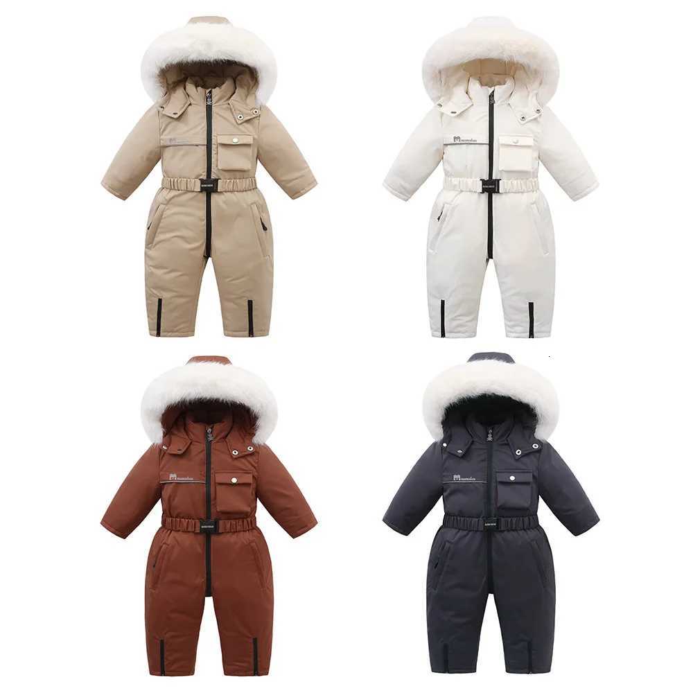 Clothing Sets -30 Degree Russian Winter Children Ski Suit Plus Velvet Warm Kids Winter Overalls 1-5 Years Baby Boy Jumpsuit Infant Girl Romper X2609