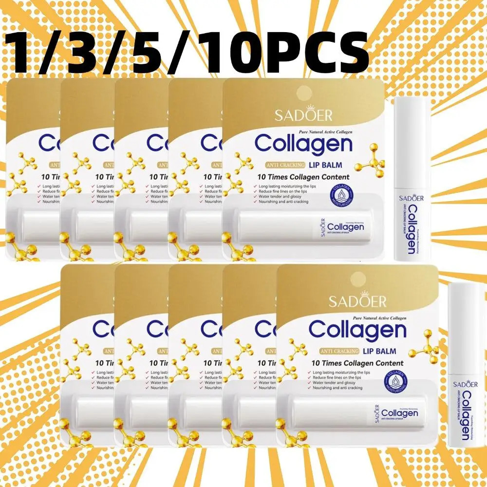 13510PCS Collagen Lip Balm Fall And Winter Cracking Lip Balm Improve Hydration Plumping aging 260922