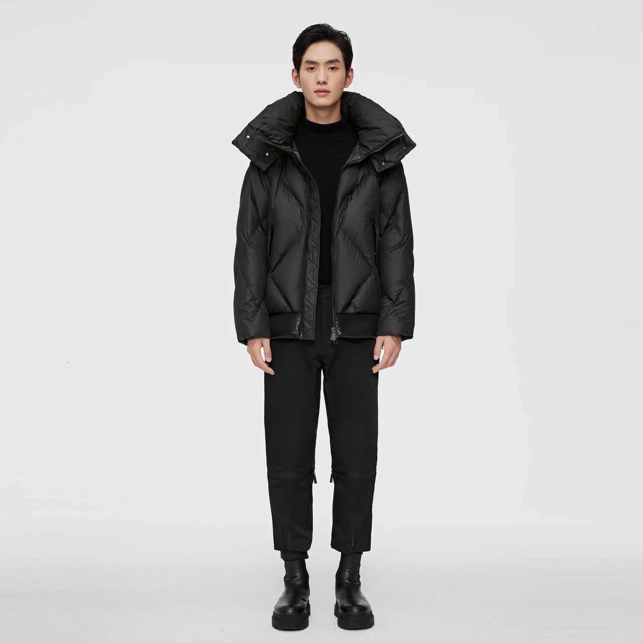 Men's Down Parkas Bosideng Mens Puffer Jacket 3D Cut Fashion Winter Coat 800 Plus Goose Down Filled Stand Collar Side Vent C260922