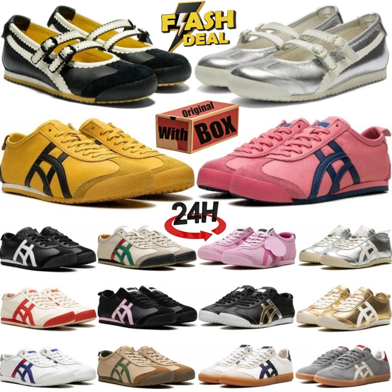 designer shoes Tiger mens womens flat sneakers casual ballet Mexico 66 Kill Bill vintage leather low silver pink Birch peacoat grass tokuten outdoor
