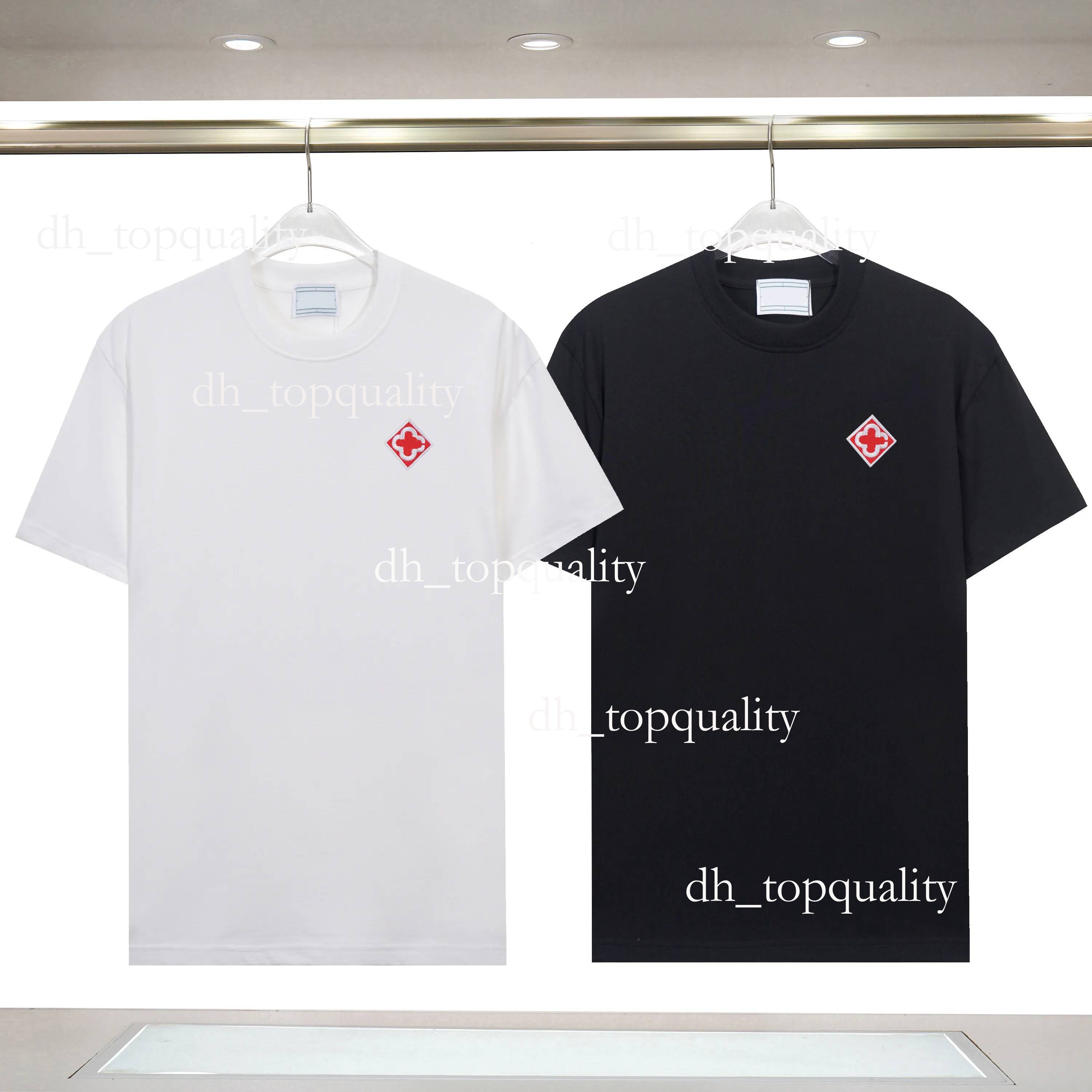 Casaa Blancas Shirts Fashion Designer Tshirt Men Summer Clothes Crew Neck Quick Dry Apparel Tops Chest Letter Graphic Casaa Tee High Street Short Sl