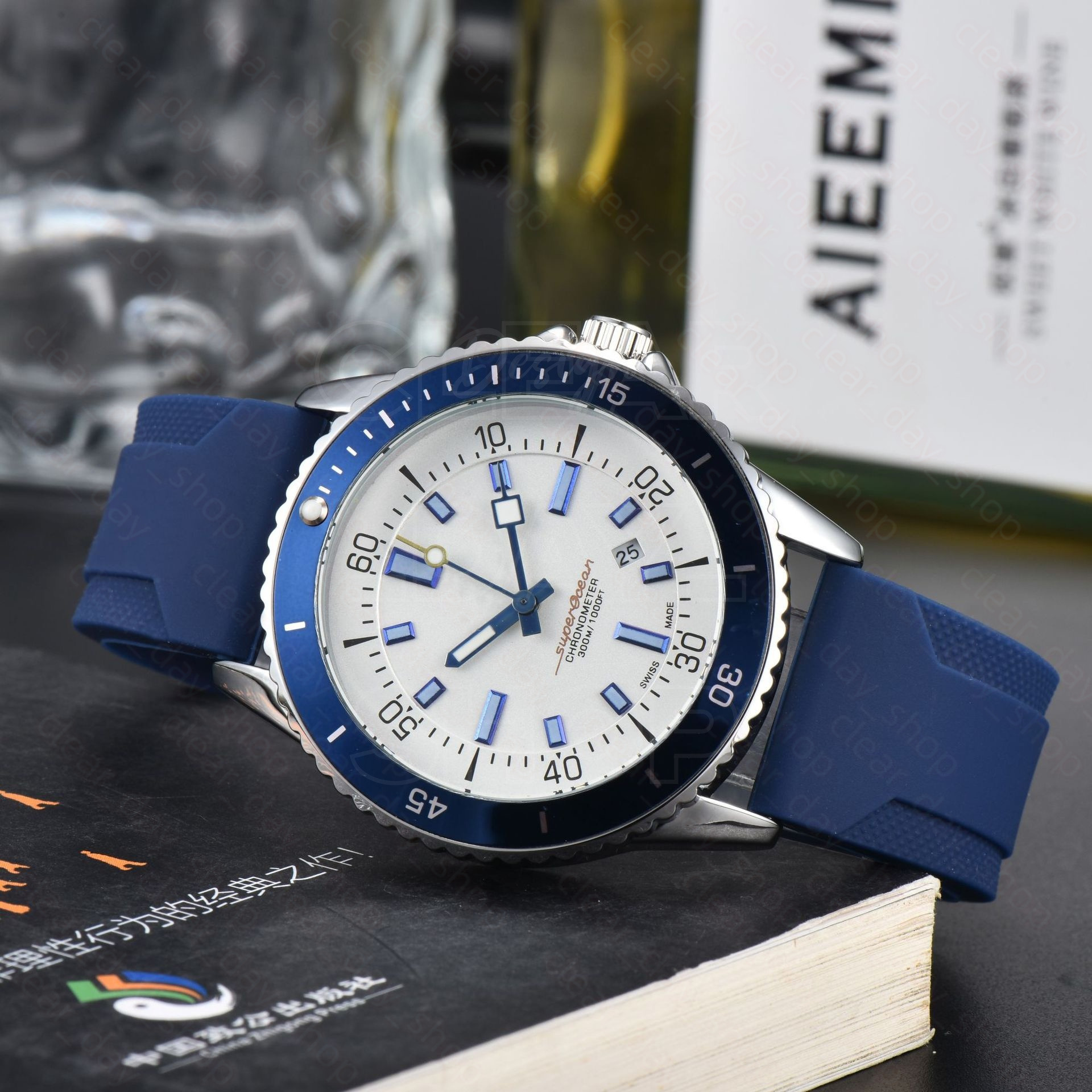 AAA Breitlinlyity Watch Designer Mens Br Watch Women Wristwatch Stainless Steel Automatic Quartz Movement Luxury Casual Watch Multi Functional Calen
