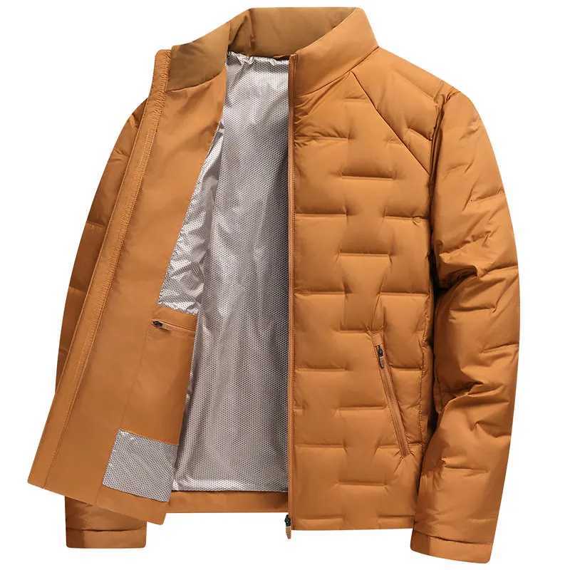 Duck Men's Down Parkas White Down Jackets 2026 Autumn Winter Men's Warm Short Lightweight Puffer Coat Outwear Windproof Casual Padded Top