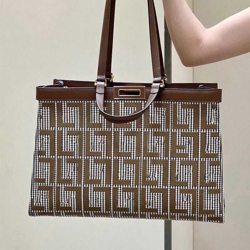 12A All-New Mirror Quality designer casual large-capacity shopping bag youth houndstooth pattern handbag small shoulder bag trendy tote bag