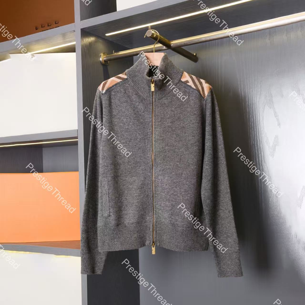 26 Early Autumn Series Designer Stand Collar Zip-Up Knit Long Sleeve Cardigan Men's Sweaters Unisex