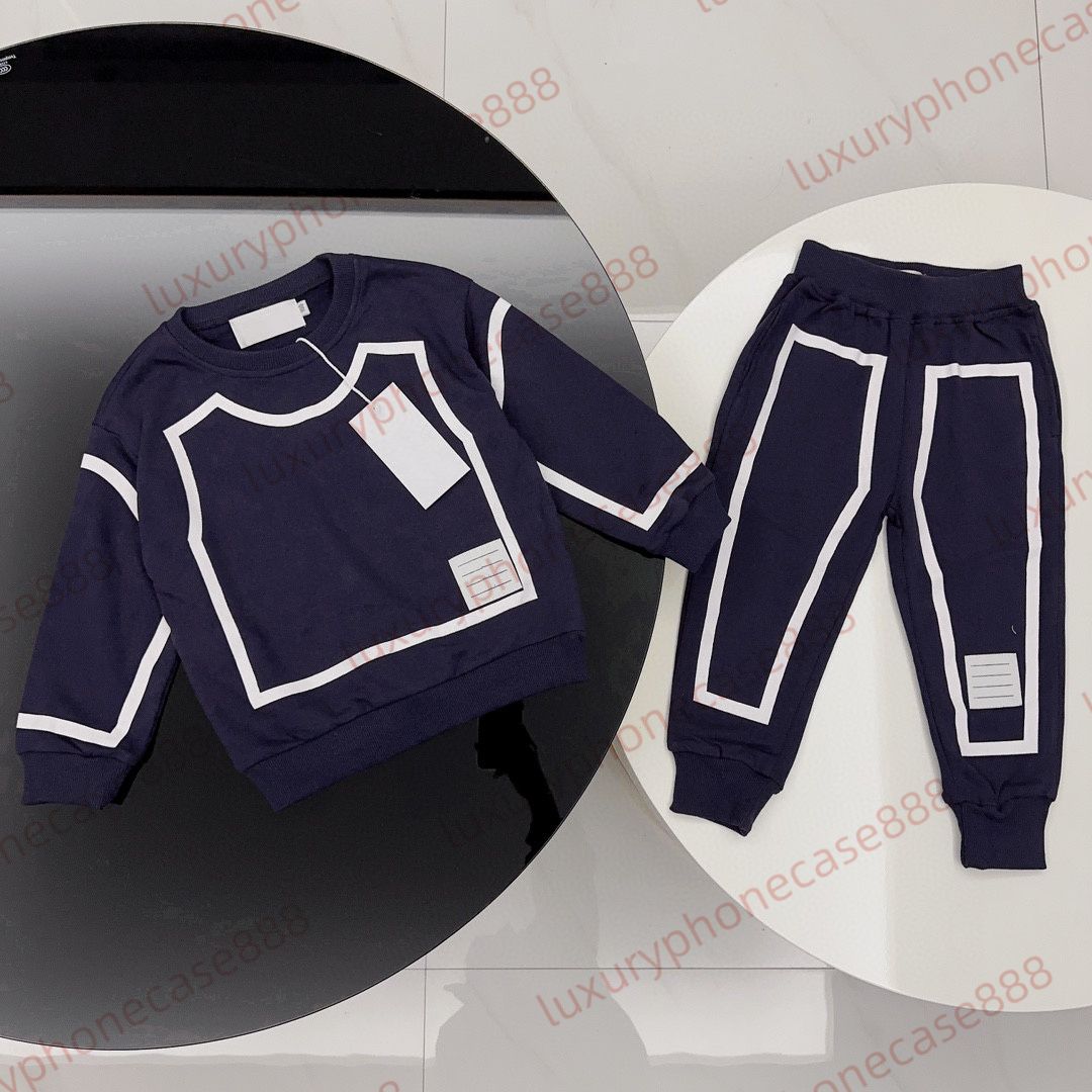 kids designer clothes Letter print C sweater 2-piece set of top and pants kids clothes baby round neck tracksuit Long 100% cotton with boys girls se
