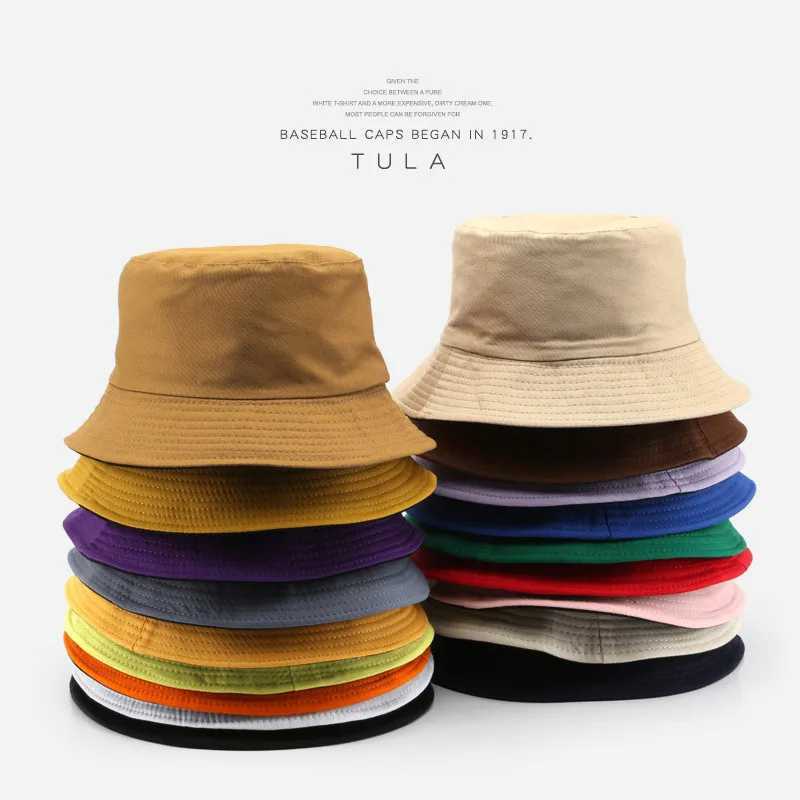 1pc Women Men Solid Fisherman Cap Single-sided Wear Fishing Hat Spring Summer Panama Hats Outdoor Sunshine Bucket Hat for Tralve Z260922