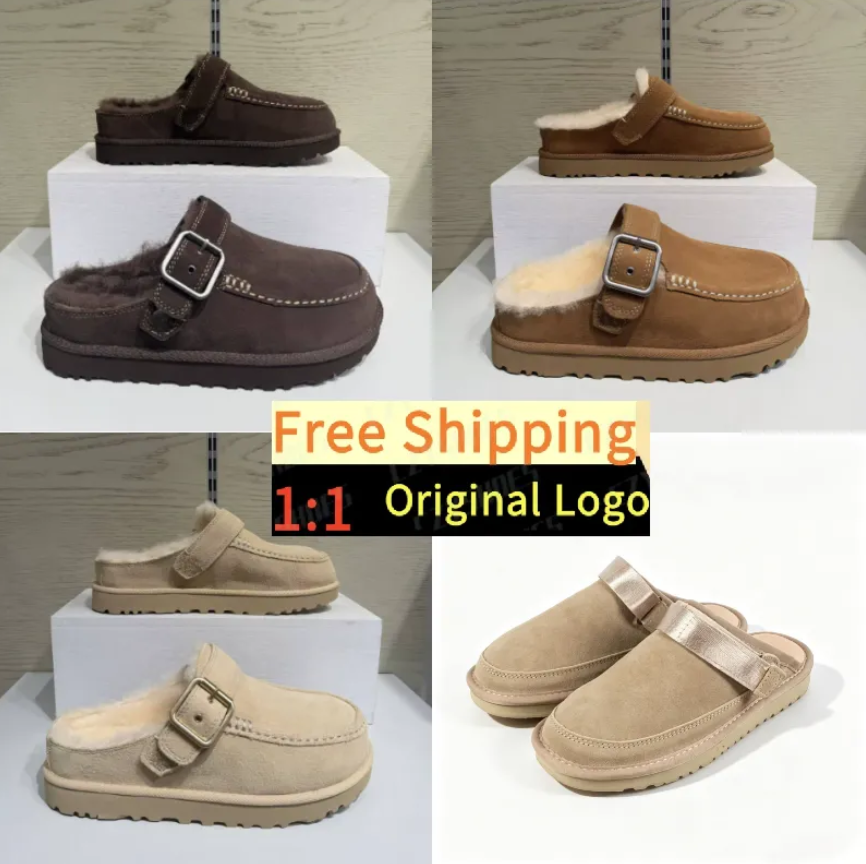 Designer Slippers Goldenstar Evelina Clog Clogs Boots Slippers Dad Sandals Venus Beach Women's Men Tazz Tasman Autumn Drifting Wood Chestnut Be