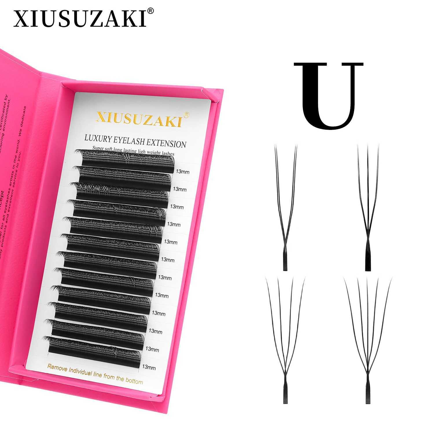 False Eyelashes XIUSUZAKI U-Shaped YY 3D 4D 5D Eyelash Extensions New Style U 2D YY Lashes Extension Mink Premade Volume Fans False Eyelashes X26092