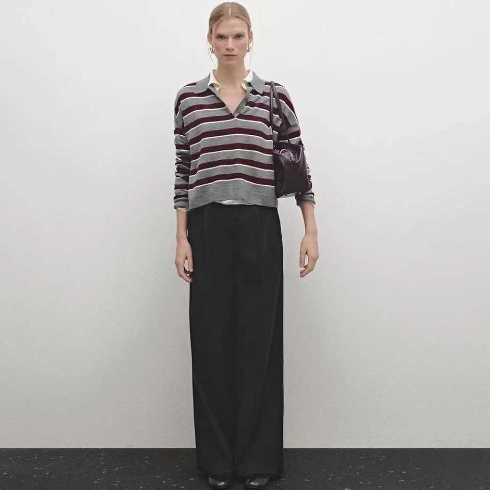 Women's Sweaters Ethereal Traf Md 2026 YAZHIMEI Autumn New Style of Women's Casual American College Style Striped Collar Knit Sweater D260