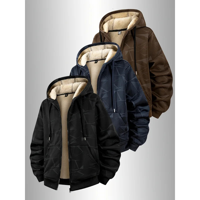 in Hoodies Sweatshirts Clothing Mens Winter Fleece Lined Thick Warm Hoodie Jacket Sports Zip Sweatshirt 260922