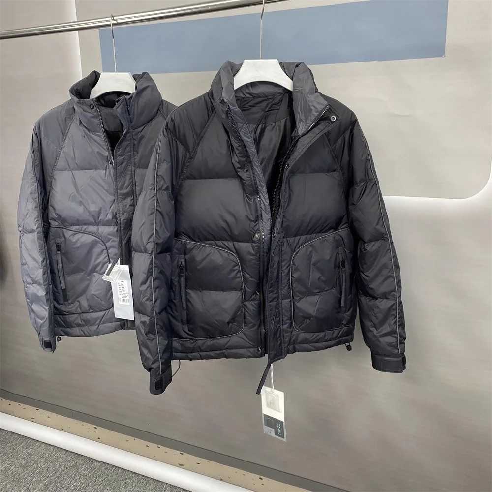 Down Parkas New Outdoor Men's White Duck Down Men's Winter Jacket Waterproof Coats Hooded Windbreaker Fashion Casual Puffer Softshell Jack