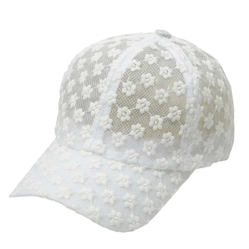 Breathable Lace Hollow Summer Women Baseball Caps Fashion Sunscreen Hat For Outdoor Travel Z260922