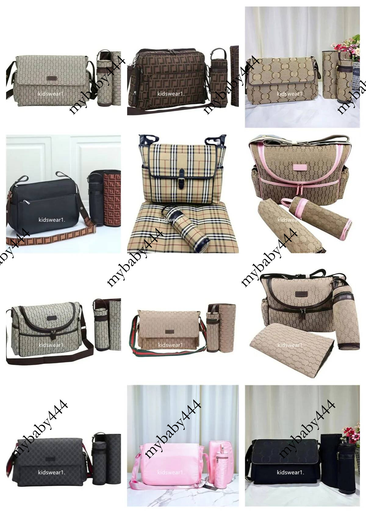 High quality diaper Mother Baby folding 3-piece designer multi-purpose shoulder bag for mother and girl gift creative B0p2