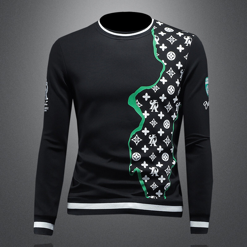 Autumn Winter New Collection Round Neck Embroidered Casual Sweatshirt Hollow Out Design