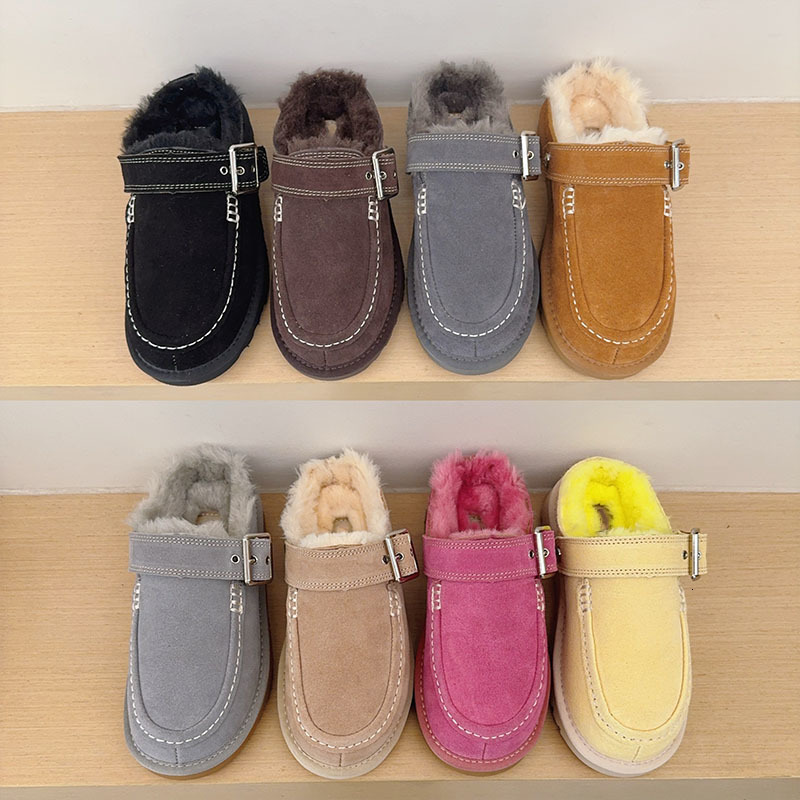 Hommes Femmes Designer Goldenstar Evelina Sabots Mules En Daim Bottes Fuzzy Tasman Pantoufles Classiques Mocassins Dos Nu Chaussures Doublées De