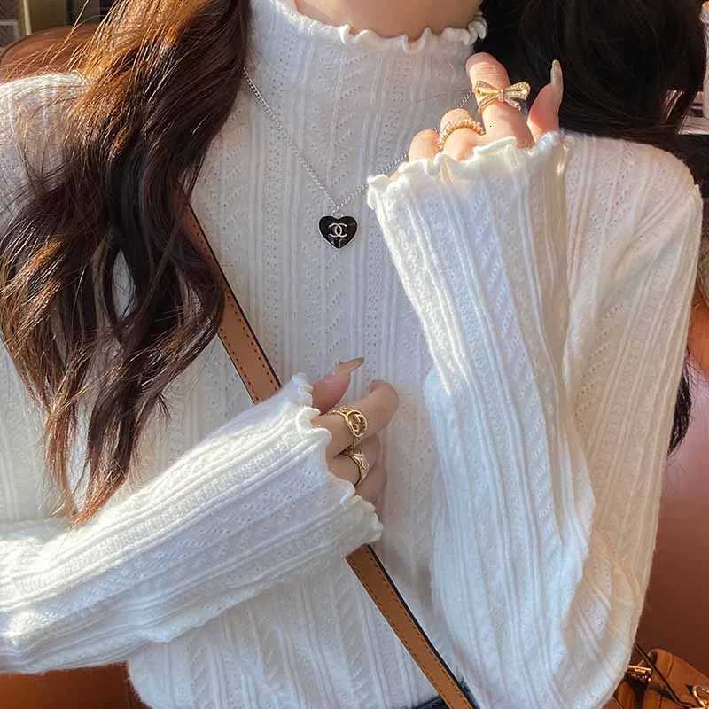Women's Sweaters 2026 Knitted Sweater Women Pullovers Mock Neck Knit Sweater Pullover Women Tops New Long Sleeve Sweaters Sueters De Mujer Q648