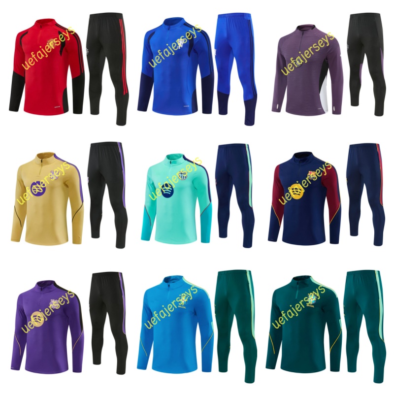 2026 27 New Adult and Children's Football Sportswear Set 26 27 Men's and Wome's Football Half Pull Training Suit