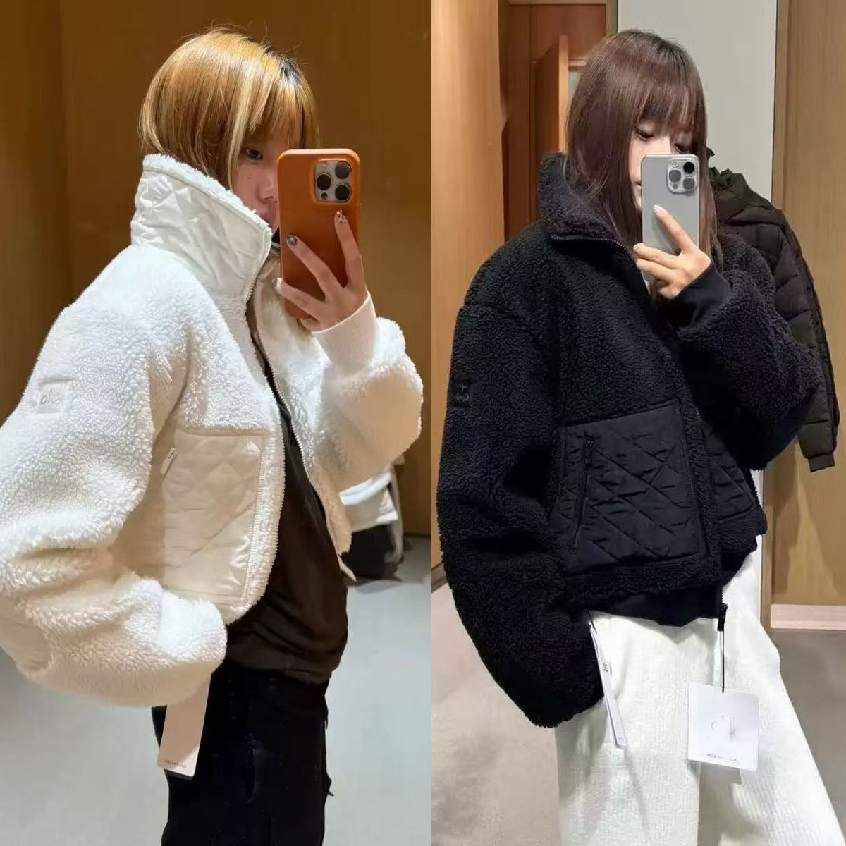 Yoga Jacket Women Clothes Set Fleece Activewear Stand Collar Outerwear Warm Pants Winter Ensemble for Daily Casual Outdoor Activities Women Clothes