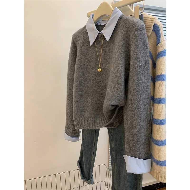 Women's Sweaters Pullover Knitted Sweater Women's 2026 Autumn New Collar Pullover Long-sleeved Jumper Sweaters H260923