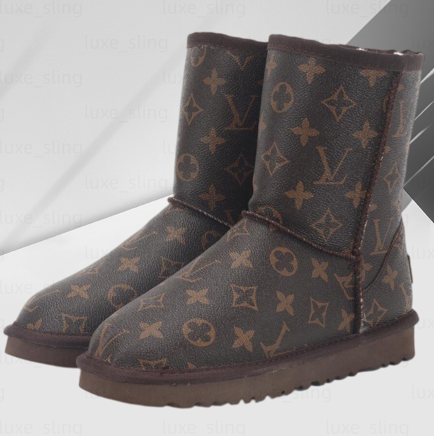 Cobranded brand Wool boots New Australia Neutral Snow boots fashion Printed design Ankle boots Mid calf boots fashion Winter warm shoes Anti slip bo