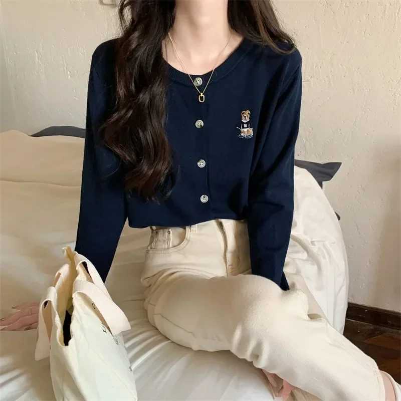 Women's Sweaters Women's Sweater 2026 Spring Autumn Cardigans V-neck Single Breasted Short Slim Lady Knitwear Tops Solid Korean Fashion Ca