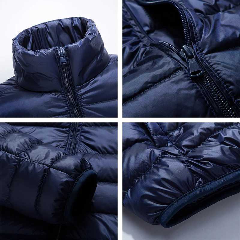 Men's Down Parkas 2026 Men's Ultra Light Duck down Jacket Korean Streetwear Warm Stand Collar Feather Coat Winter Fashion Brand Men's