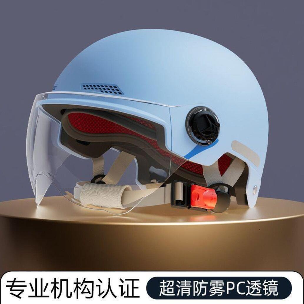 Casco Moto Nuovo Standard Nazionale per Veicoli Certificati, per Uomo E Donna, Mezzo Casco per Scooter Elettrico Estivo, Leggero Flip Modulare Safet
