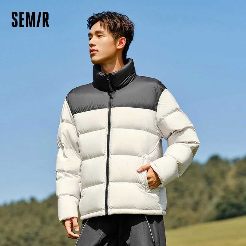 Men's Down Parkas Semir Down Jacket Men Three-in-One Two-Piece Set 2024 New Winter Four-Proof Outerwear Down Jacket C260922