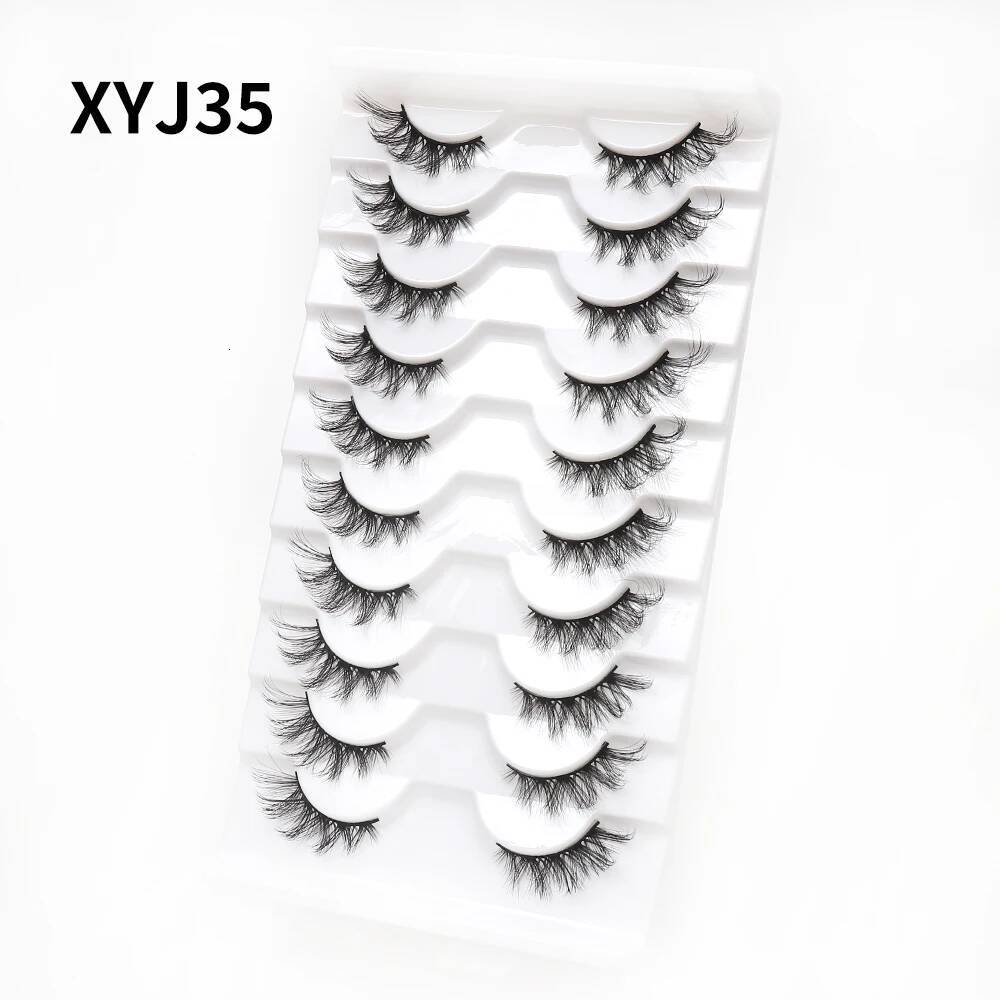 New 10 Pairs half Natural False Fake Long Makeup 3D Lashes Extension Eyelash Mink Eyelashes for Beauty W260923