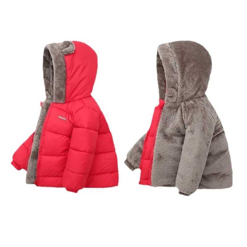Clothing Sets Children's Lamb's Wool Coat Winter Cotton Clothes Boys Thickened Warm Jacket New Girls Solid Fashion Casual Outerwear 2-6 Ye