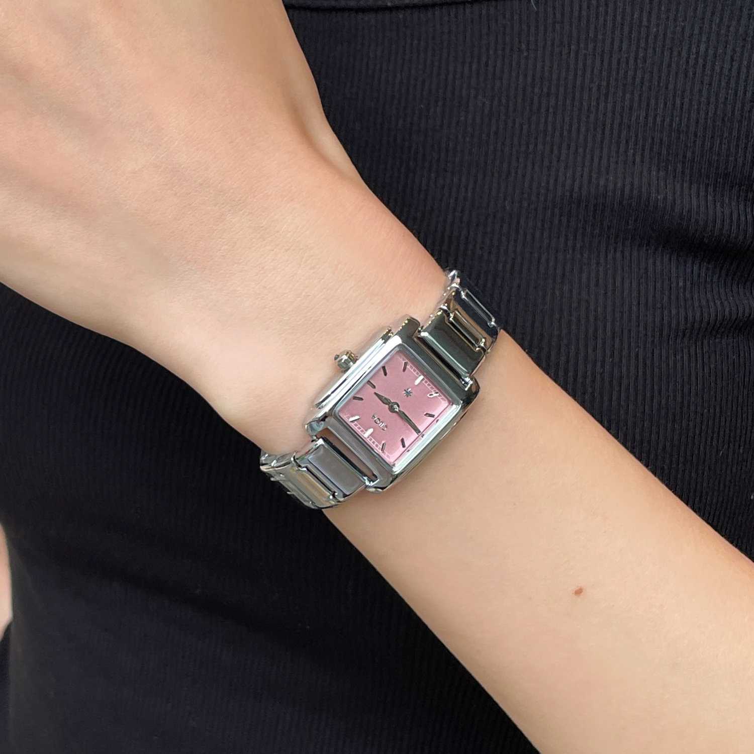 Women's Watches CILOA square pink watch women's light luxury brand authentic 2025 new trend fashion waterproof high quality quartz watchT2