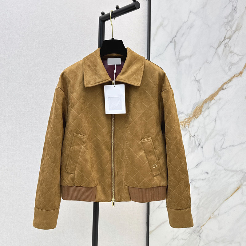 Luxury Women Vintage Zipper Jacket Skirts Lapel Neck Faux Suede Coats Midi Skirt Autumn Winter Christmas Wedding Casual Overcoat
