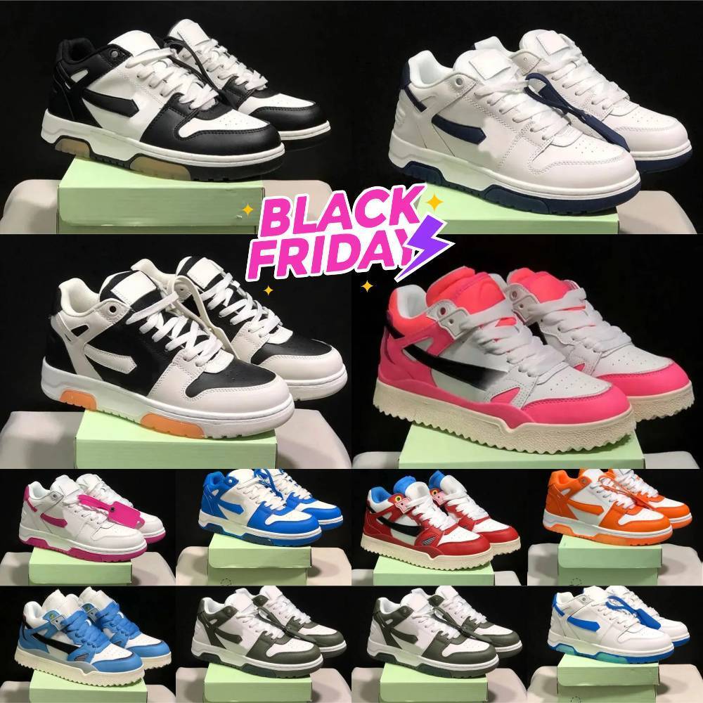 Designer Out Of Offices Shoes Trainers Mens Womens White Purple Yellow Black Navy Blue Calf Leather Top Lemon OOO Plate-forme Casual Shoe Luxury Out