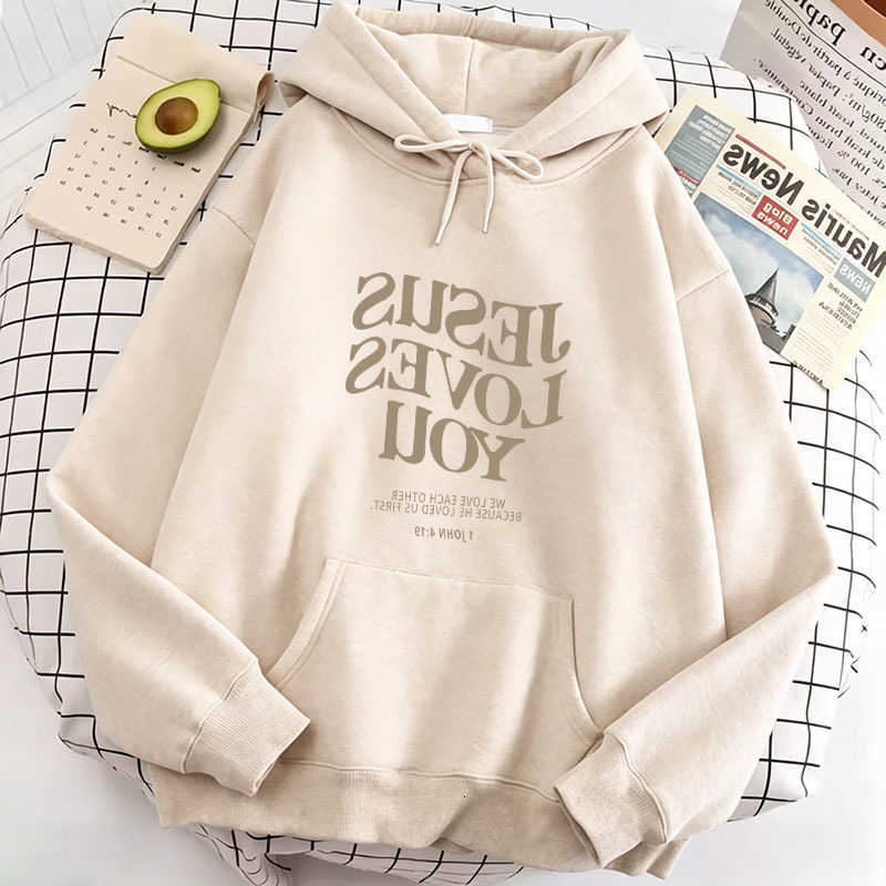 Jesus Women's Hoodies Sweatshirts Fashion Love You Letter Print Hoodies Spring Autumn Winter Casual Hoodies Sweatshirts Men Women Trendy Aesthe