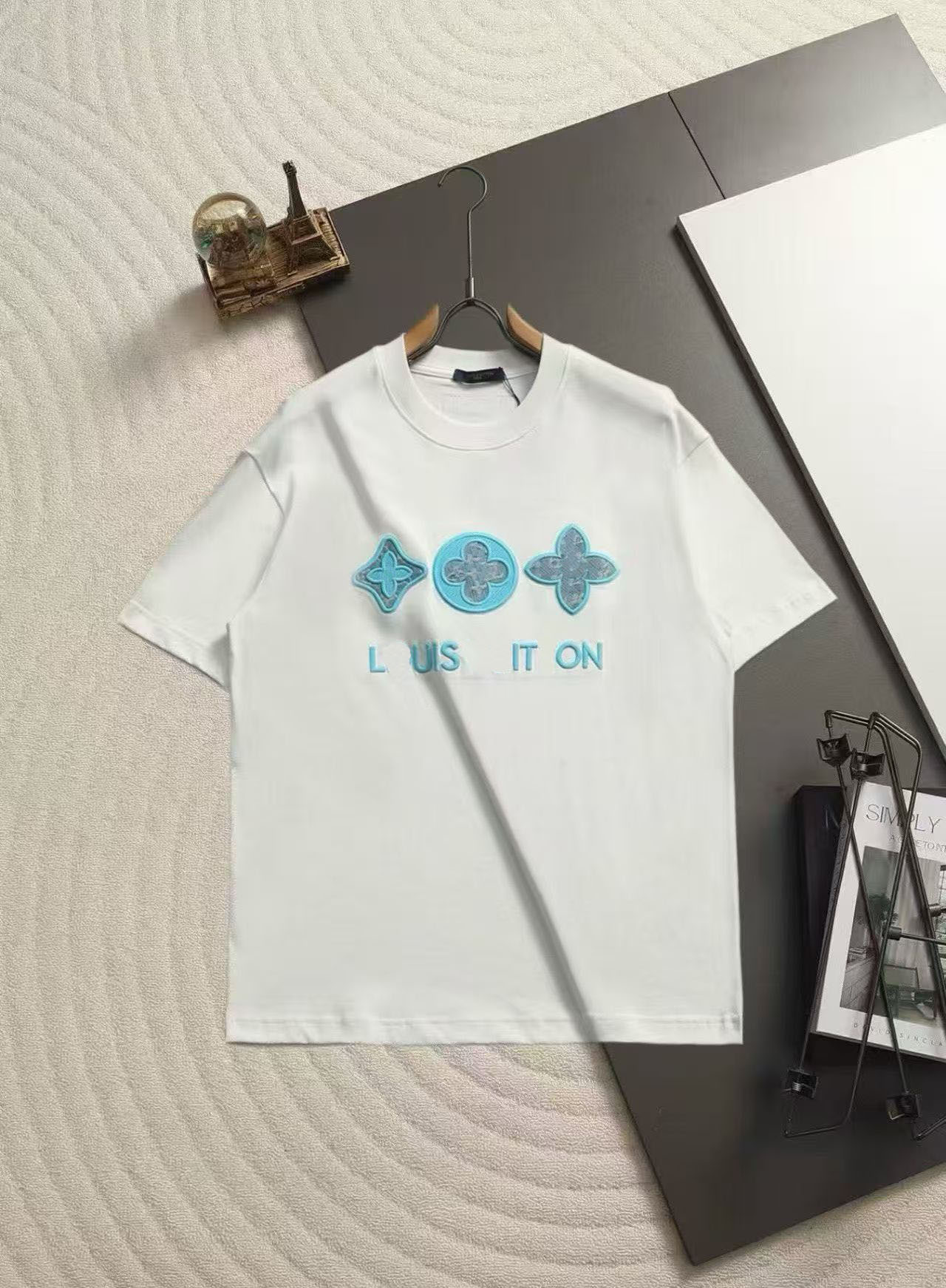 Luxury Men's Designer T-shirt Casual High-end Knitted Jacquard Thread Round Neck Outdoor Casual Short Sleeved Summer Comfortable Skin Friendly