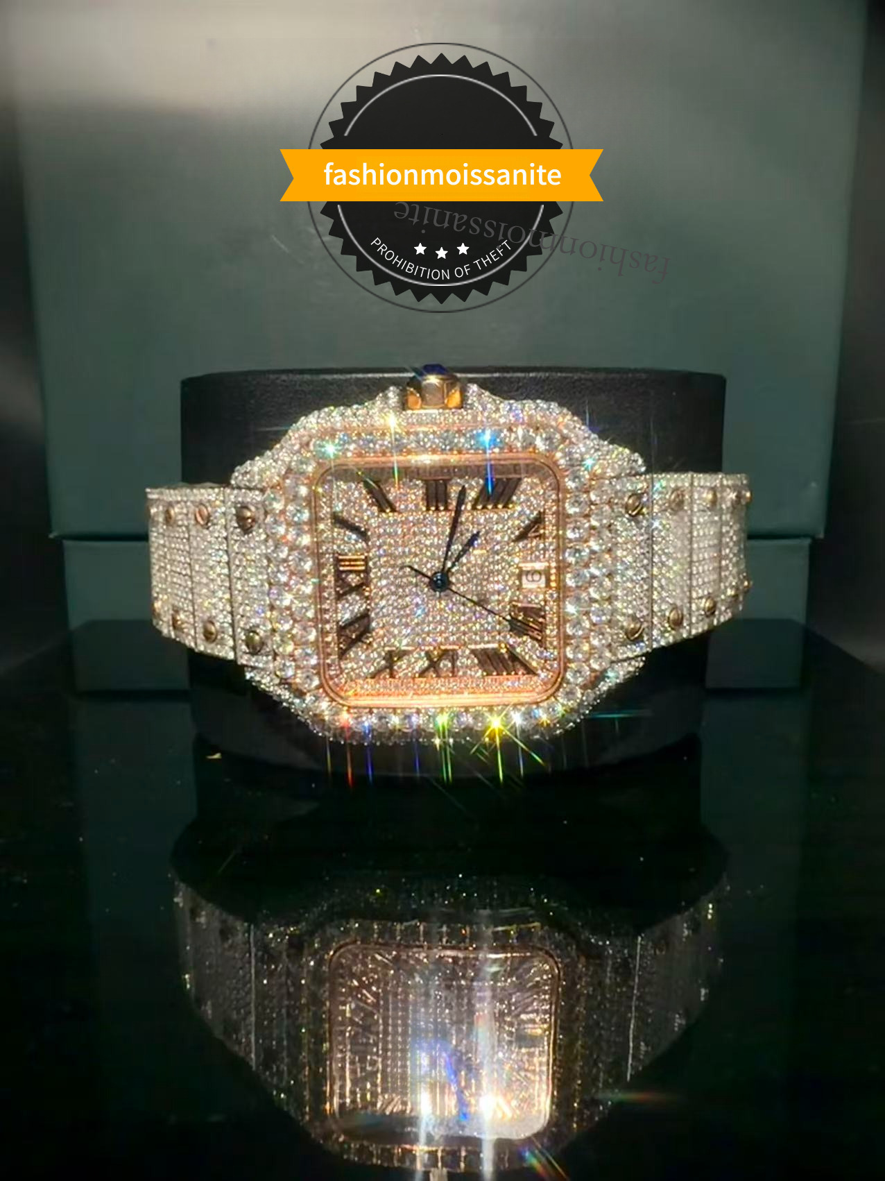 VVS Top Quality Automatic Hip-hop Handmade Mechanical Stainless Steel Out Women Designer Men Moissanite Pass Dia Watches moissanite iced out watch d