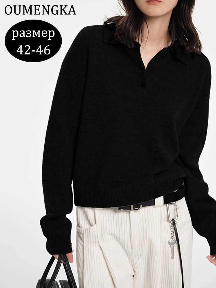 Women's Sweaters Autumn New Collar Pullover Knitted Long sleeved Sweater Women's Solid Color Knitwear T-shirt Female Simple Knitted Sweate