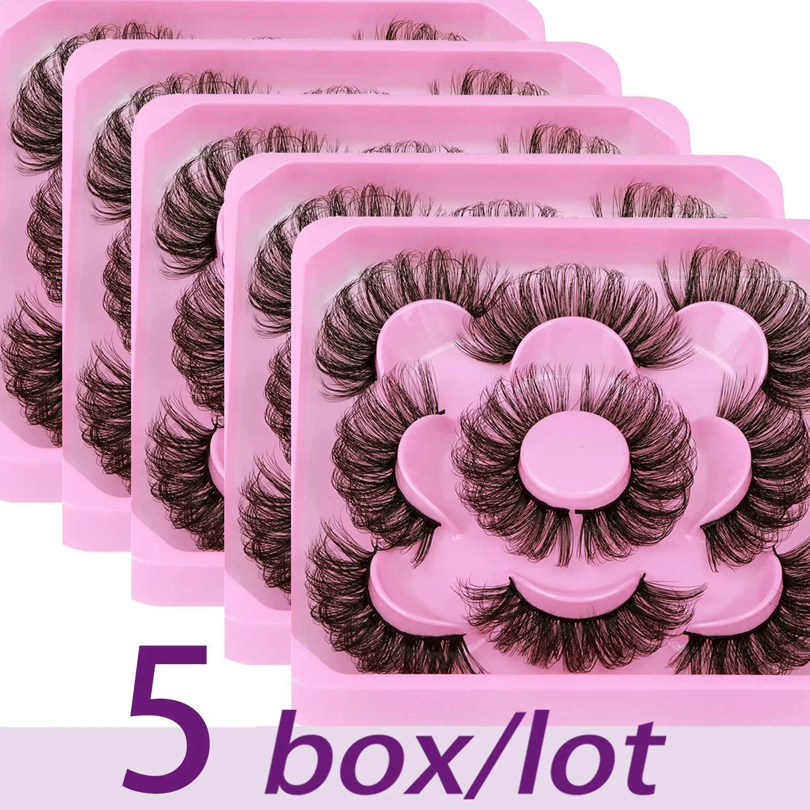 False Eyelashes 15Pairs/25Pairs Russian Strip Lashes Fluffy Mink Lashes 3D False Eyelashes Russian Volume Eyelashes Fake Eyelashes X260922