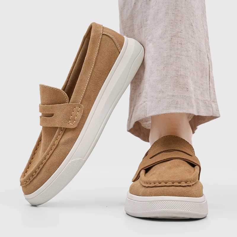Dress Shoes DIMANYU Men's Loafers 2026 Autumn New Retro Genuine Leather Men Casual Shoes Flat Slip-On Daily Lazy Shoes For Men X260923
