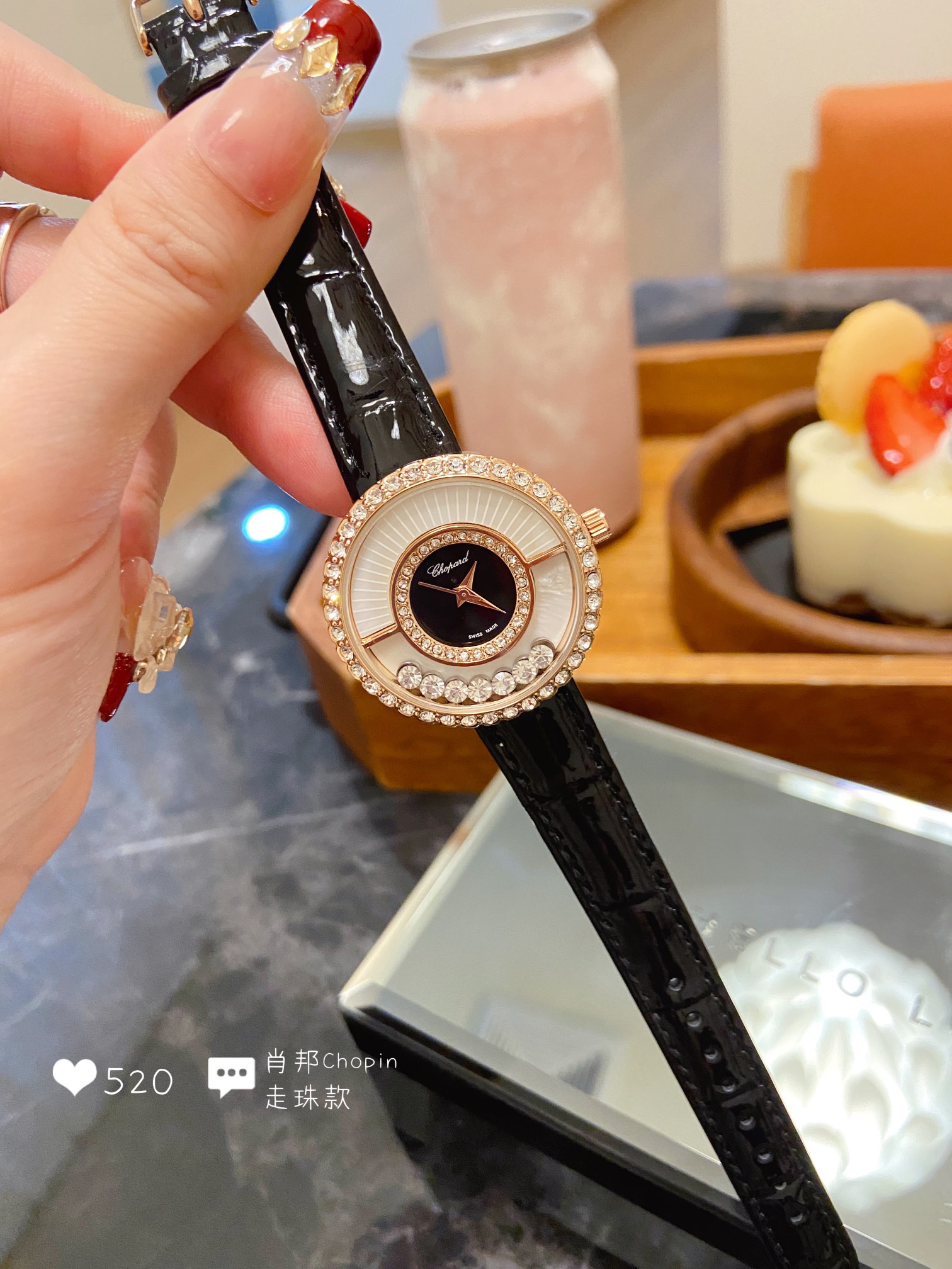 Women CHOPARDity HAPPY SPORT designer Quartz movement Diamond encrusted Watch High Quality Automatic watches women's precious stone wristwatche
