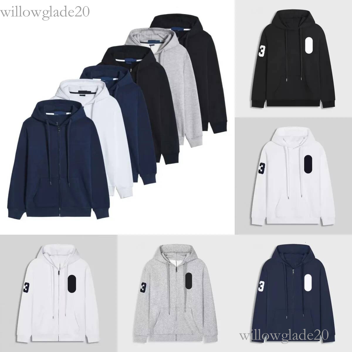 Polo Hoodie Mens Hoodies Designer Hoodies For Men Hoody Clothing Polos Tracksuit Set Pull Cotton polo Sweater Long Sleeve Casual Zip Up Sweatshirt S