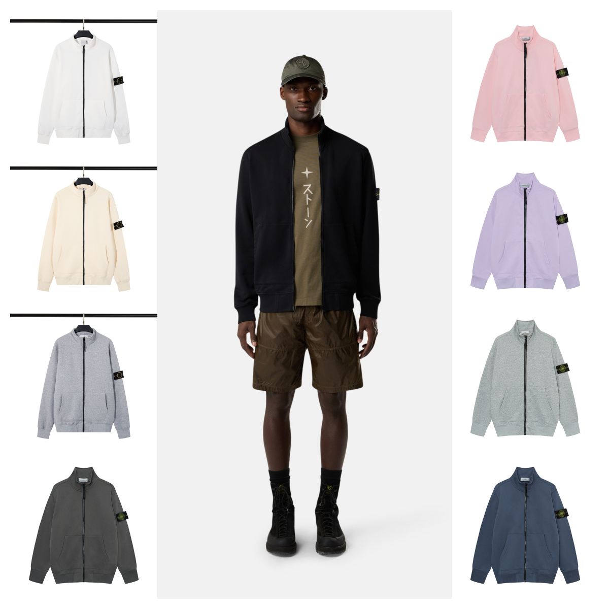 Men Hoodie Stones Designer Sweatshirt Spring Autumn Long Sleeve Zip Up Tops Women Embroidery Hooded Jacket Casual Daily Outfit