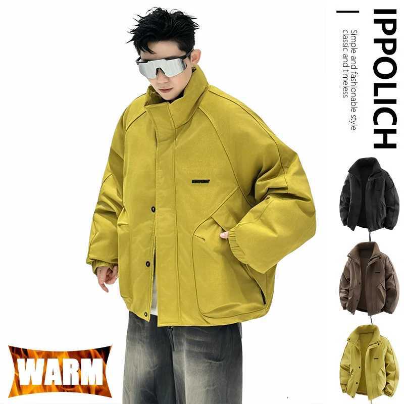 Men's Down Parkas Men's Winter Down Jacket Fashion Parka Coat White Duck Down Coat Warm Hip Hop Casual Parkas Y2K Loose Fashion Winter Dow