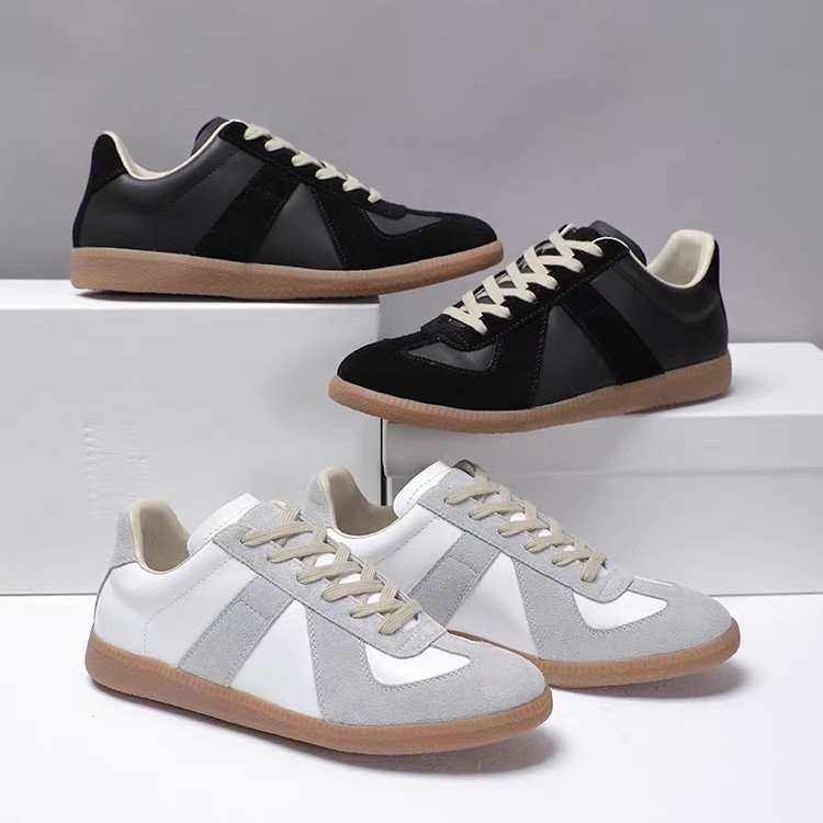 Retro Army trainer sneaker nosiaM aleigraM MM6 Shoes gats Black white Gum Sneakers cool Grey painter Nude Shoes Men Women Casual Shoe gats Trainers