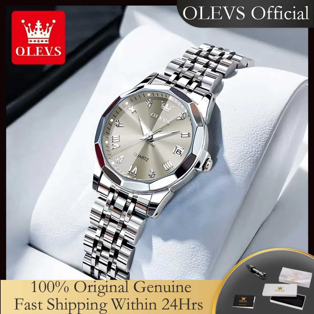 Women's Watches OLEVS 9931 Women's Watches Luxury Brand Original Quartz Watch for Ladies Waterproof Stainless Steel Luminous Date Fashion