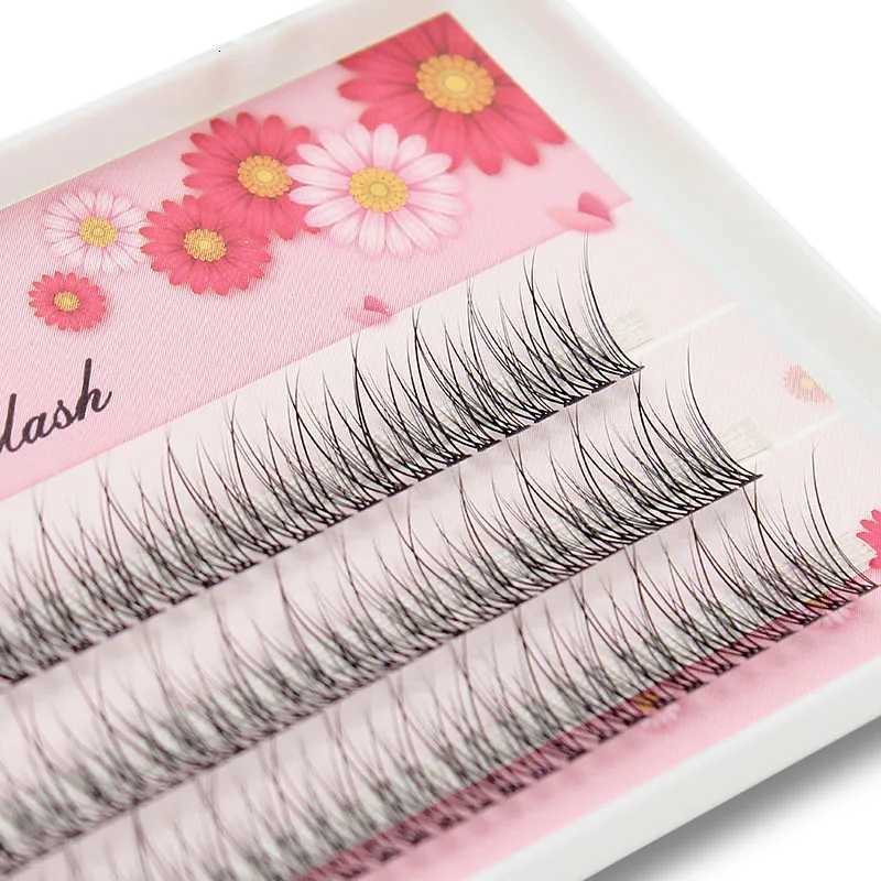 False Eyelashes Kimcci 120 Bundles 3D Mink Individual Dovetail Eyelash Extension Makeup Natural 3D Cluster Eyelashes Professional Flared Lashes X260