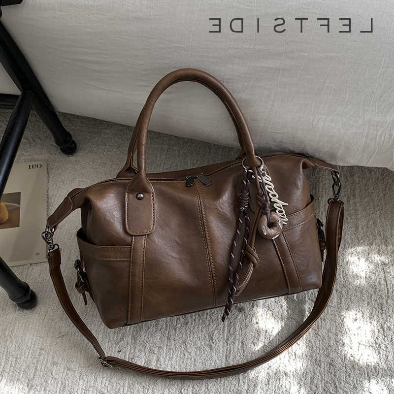 Cross Body LEFTSIDE Small New PU Leather Shoulder Bags for Women 2025 Designer Trend New Crossbody Bag Females Short Handle Handbags D260923