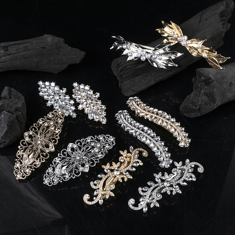 fashionable alloy accessories, stylish hair unique and simple versatile design, spring side clips, from manufacturer